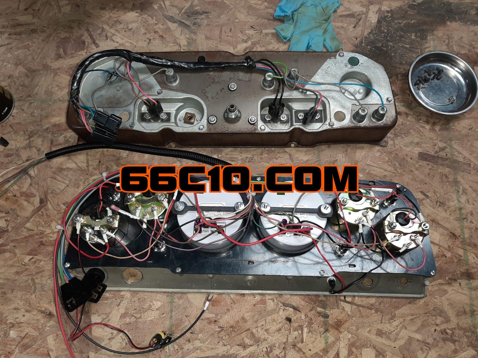 Gauge cluster install 1966 Chevy C10
